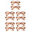 10Pairs Plastic Doll Glasses Leopard Decorative for Dolls 7