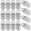 150Pcs White Plastic Alloy Curtain Hooks for Smooth Sliding 2