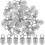 150Pcs White Plastic Alloy Curtain Hooks for Smooth Sliding 3