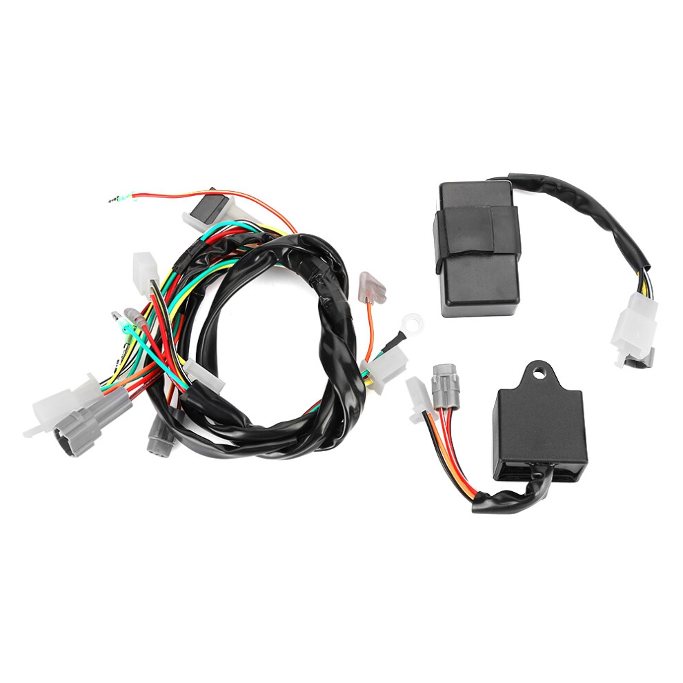 Atv Wiring Harness Ignition Kit Cdi Coil Spark Plug With Kill Switch And Brake Switch Engine Loom For Quad Bike Electric Start Models 9175034441127