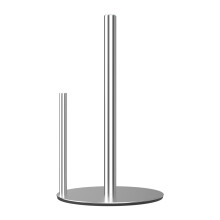 Black Stainless Steel Paper Towel Holder with Weighted Base – Compatible with Standard Rolls