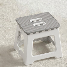 Non-Slip Folding Step Stools with Handle,Foot Stool with Height - Holds Up to 300 lbs - Lightweight Plastic Foldable Step Stool