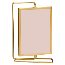1PC Double-Sided Rotating Photo Frame, Golden Vintage Vertical Display Frame – Compatible with 4x6" Photos
