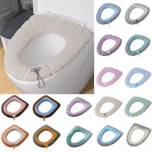 Ensemble de housses de siège de toilette tricotées épaisses avec poignée et lavables