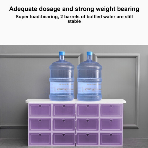 Large Stackable Clear Shoe Box with Flip Lid & Drawer Style – Space-Saving Closet/Under-Bed Storage, Multi-Functional Container