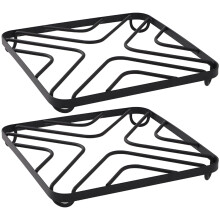 2 Pcs Large Square Metal Trivets for Hot Dishes, Heat Resistant & Anti-Slip, Compatible with Kitchen Counters