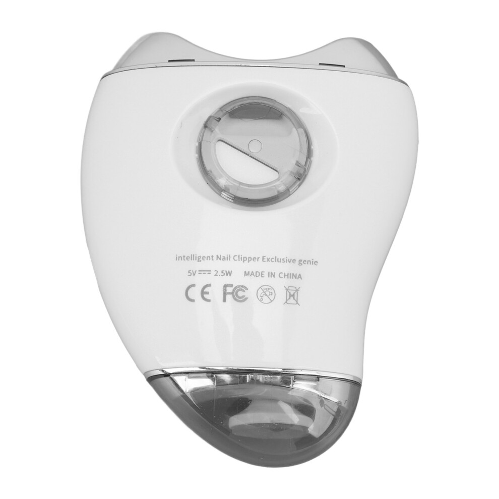 Rechargeable Electric Nail Clipper 3-Speed 500mAh White for Adults & Kids