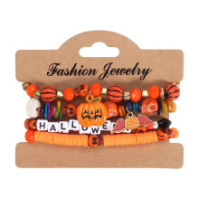 Halloween-armbånd Hodeskalle Gresskar Flaggermus Perler Kvinner Tenåring