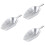 3Pcs Aluminum Ice Cube Scoop Silver Multi-Function Kitchen Food 7