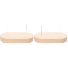 2Pièces Porte- En Bois Et Acier Inoxydable Pour Décoration DIY