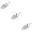 3Pcs Aluminum Ice Cube Scoop Silver Multi-Function Kitchen Food 10