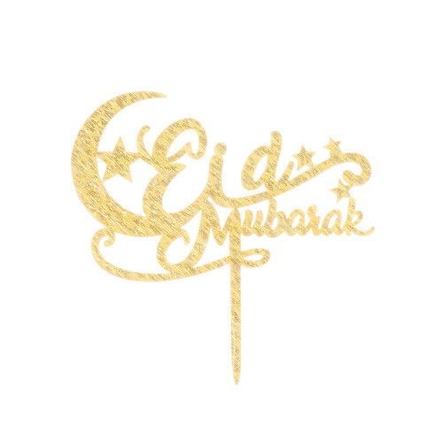 2Pièces Cake Toppers Lettres Dorées Décoration Pour Gâteaux 1