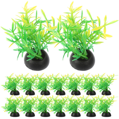 2 Pieces Aquarium Plants Artificial Realistic Fish Tank Decorations 1