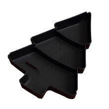 Food Storage Christmas Tree Trunk Fruit Plate Shaped Platter Divided Serving Tray Ideal for Holiday Gatherings and Festive Celebrations