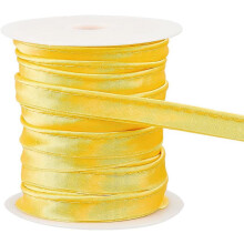 27.3Yard Flat Satin Piping Ribbon 1/2 inch Piping Bias Tape with Welting Cord Cotton Ribbon for Sewing Clothing Trimming Upholstery Yellow