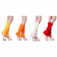 4 Pairs Long Leg Warmer, Women's Men Winter Warm Stocking Stuffer Thicken Cotton Socks Warmer Dance Sports 40 cm/ 16 inchs