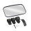 Rear Blind Spot Mirror for Car UTV Motorcycle Clamp Set 1