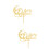2Pièces Cake Toppers Lettres Dorées Décoration Pour Gâteaux 5