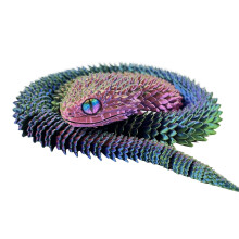 Modello di serpente flessibile e multiarticolato, decorazione a forma di rettile stampata in 3D per casa/ufficio, regalo ideale per collezionisti di