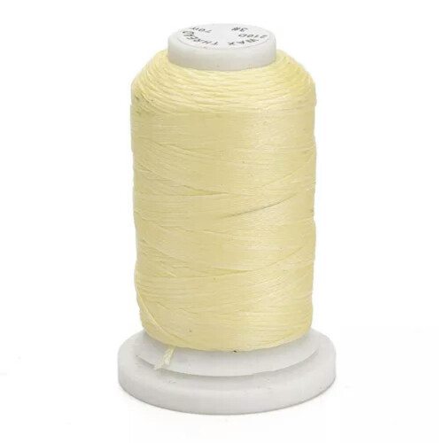 76 Yards/Roll 1mm Flat Waxed Polyester Cords Leather Craft Sewing String Threads-Light Goldenrod Yellow