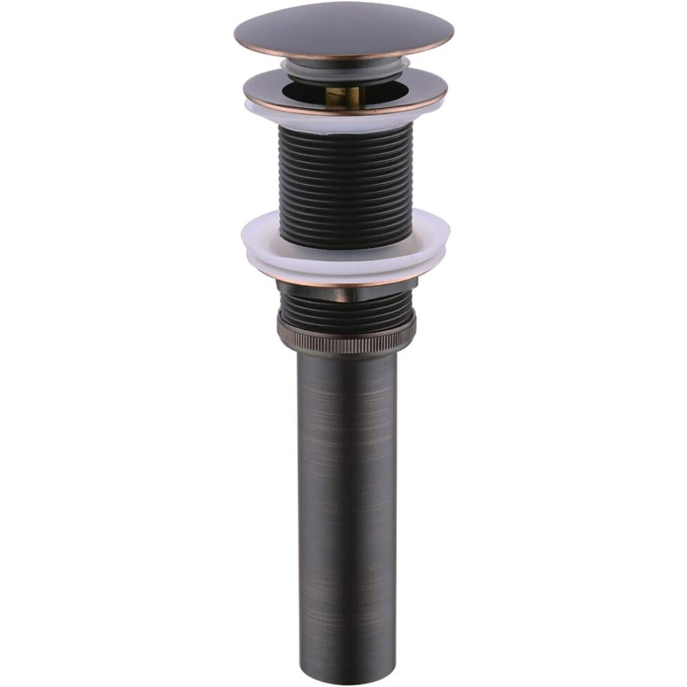 Bathroom Sink Drain Stopper, Push Pop Up Drain With Overflow, Brushed Gold 9132278011257