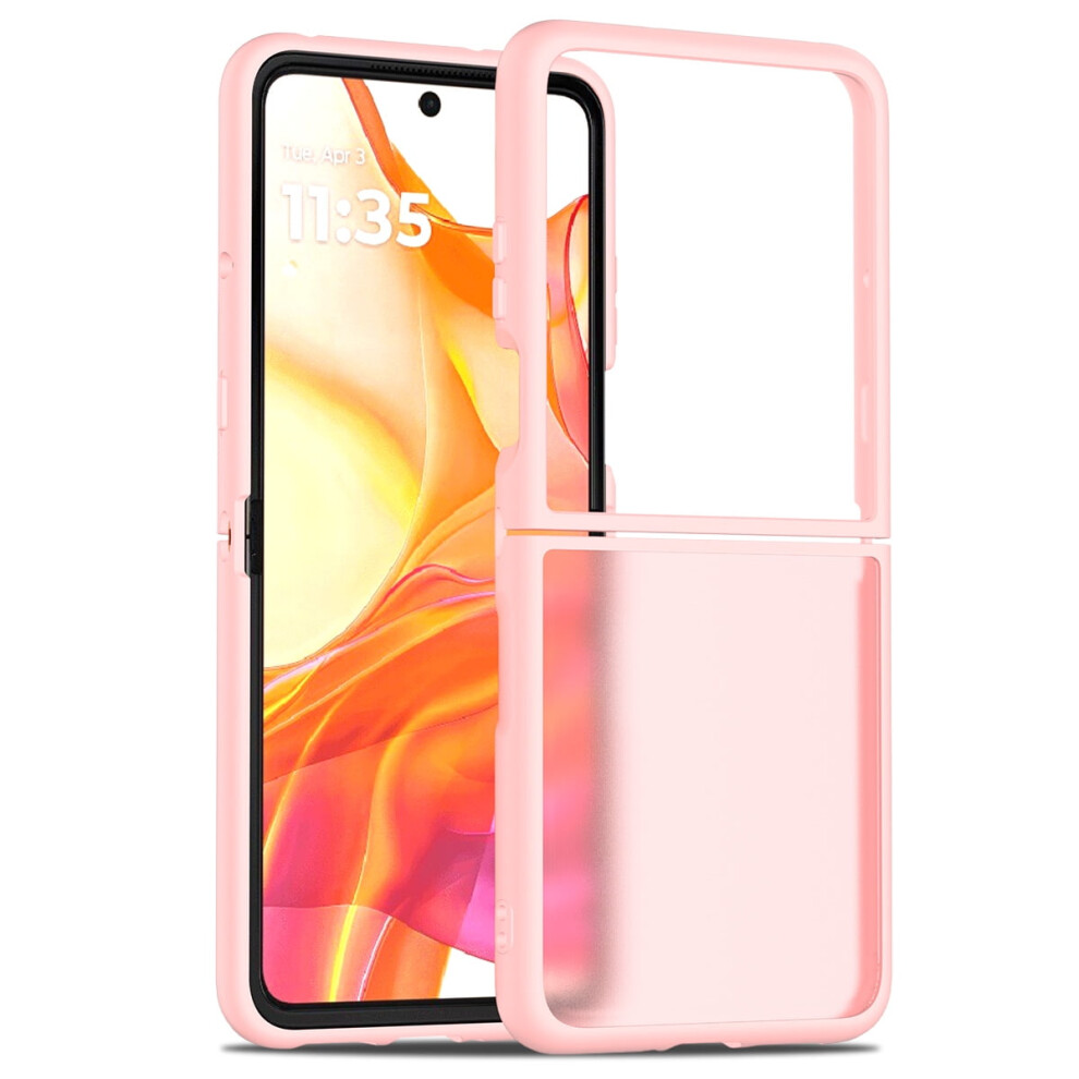 Magnetic Case For Samsung Galaxy Z Flip6, Compatible With Magsafe Â Translucent Frosted Shockproof Drop Protection, Pink 9132278011592