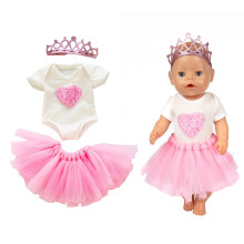 Reborn Doll Girl Clothes, 18in Baby Doll Clothing Collection for Toy Gift & Dress-Up (White) – Compatible with 18in dolls