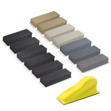 Detail Sandpaper 131 Pcs Assorted 60/100/240/800/2000/5000/10000 Grit for DIY Wood Metal Tight Polishing