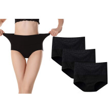 5-Pack Women's High Waist Tummy Control Panties Cotton Underwear No Muffin Top (5-Pack Light Color)