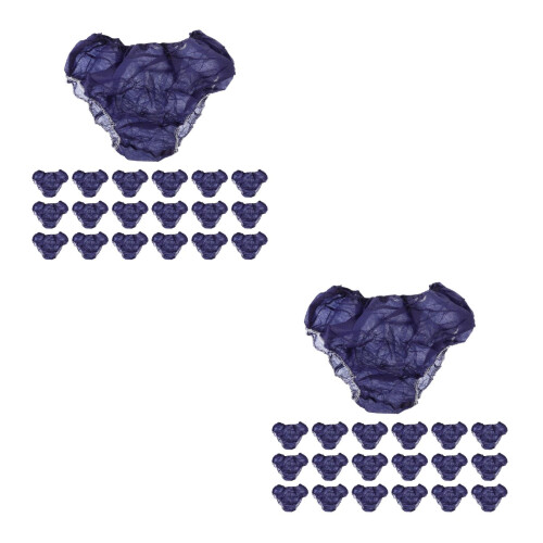 100Pcs Eco-Friendly Blue Disposable Underpants Lightweight and Durable 1