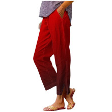 Women's Wine Ombre Cropped Capris L