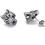 Punk Wolf Stud Earrings Stainless Steel 1 Pair 1