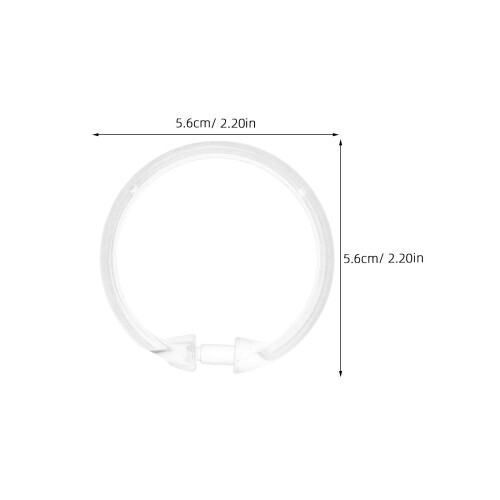 50pcs Clear Shower Curtain Hooks Shower Hooks Transparent 1