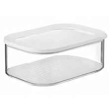 Stackable Fridge Storage Container - Lunch Meat and Cheese Organizer, Cold Storage Bin with Lid for Ham and Deli Items - B