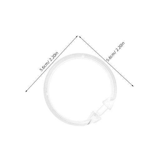 50pcs Clear Shower Curtain Hooks Shower Hooks Transparent 2
