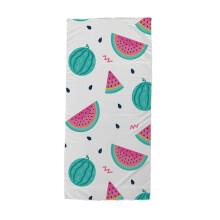 Rechthoekige strandhanddoek/badhanddoek van ultrafijne vezels in tropische stijl, ideaal voor het bad of zwembad.