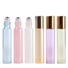 Stainless Steel Roller Essential Oil Bottles Corrosion Resistant Frosted Glass Reusable Leak Proof Aluminum Cap High Quality Portable Size For