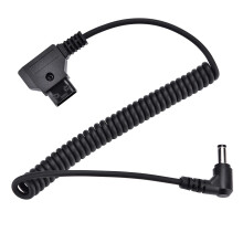 Voedingskabel met spiraalvormig ontwerp voor monitoren, D-tap naar vergrendelbare DC-stekker, compatibel met Atomos Ninja V12V-apparaten, haakse