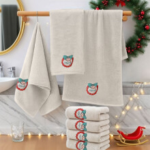 Christmas Embroidered Towel Set 4 Piece 30.71x13.39 in