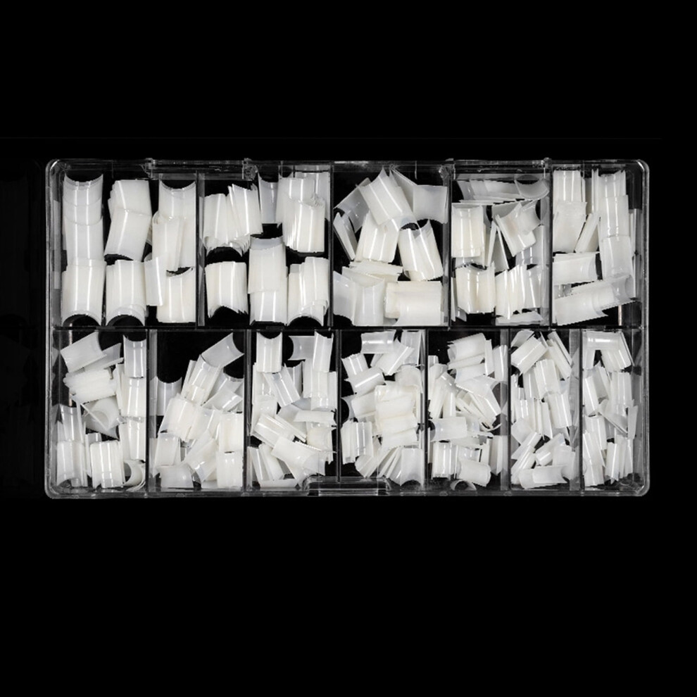 504pcs Square Short Artificial Nails Semi Cover Design ABS Plastic Artificial Nails For Daily Use Easy Application