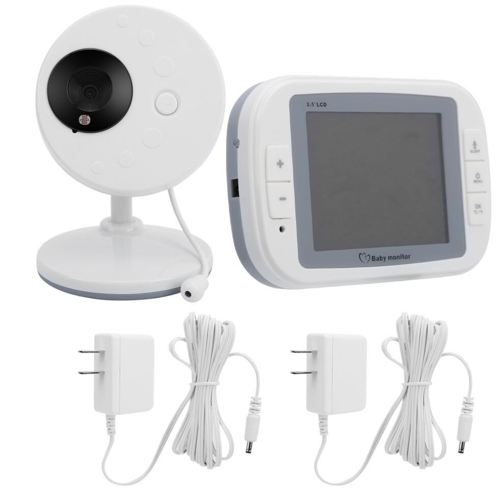 Digital Baby Monitor With Night Vision HD Camera Plug & Play IPS Display, 2Way Talk No WiFi Pan Tilt Zoom Monitoring System With1000Ft Range And