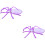2Pcs Plastic Fruit Trays Violet Spider Shaped Dessert Plates 5