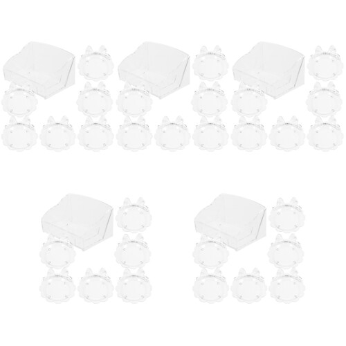 5Sets Acrylic Cute Coasters Heat Insulation Cup Pads for Drink Table 2