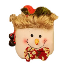 Sacs de Noël pour poupées avec motif bonhomme de neige, sacs réutilisables pour bonbons et cadeaux, parfaits pour les fêtes et les emballages