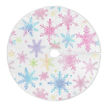 Fustă de brad de Crăciun cu fulgi de zăpadă, fuste colorate pentru brad de Crăciun, ornament, decorațiuni pentru casă, 99 cm