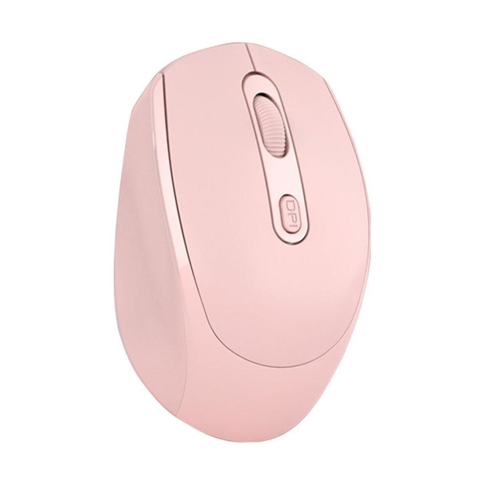 Rechargeable Bluetooth Mouse 2.4G+Bluetooth Computer Mouse Wireless Mouse- Pink 9165521779659