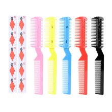 Precision Geometric Cutting Fine Cutting Comb Smooth Surface Ultra Refined Teeth Lightweight Design Heat Resistant Dual End Comb For Professional