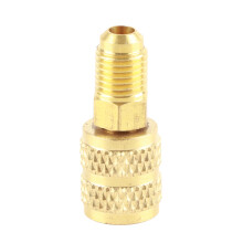 Straight Adapter Angled Adapter Set R410A HVAC Adapter SAE Female To Male Flare Superior Brass Alloy Corrosion Resistance Leak Proof Connection For