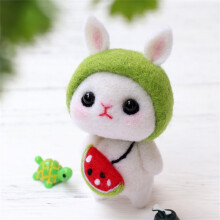 Bunny Needle Felting Kit with Wool, Tools & Instructions – Compatible with Standard Felting Needles