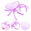 2Pcs Plastic Fruit Trays Violet Spider Shaped Dessert Plates 8